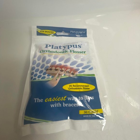 Platypus Orthodontic Flosser Easiest Way to Floss  Braces 2 Pack of 30 Count New - Picture 4 of 10
